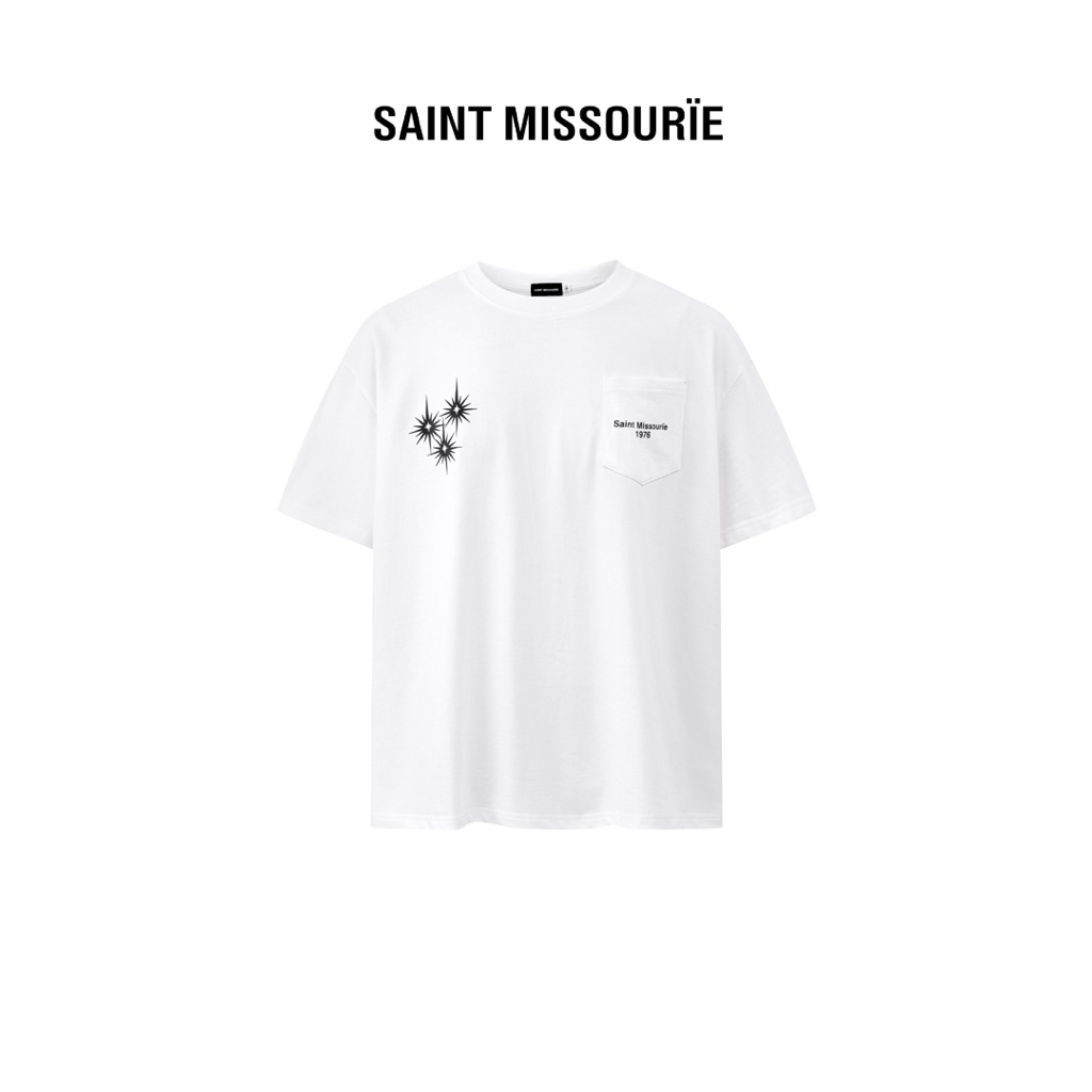 SAINT MISSOURIE 3STAR TEE TRẮNG AUTH - BẢO HÀNH 1 ĐỔI 1
