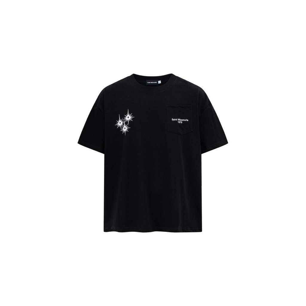 SAINT MISSOURIE 3STAR TEE ĐEN AUTH - BẢO HÀNH 1 ĐỔI 1