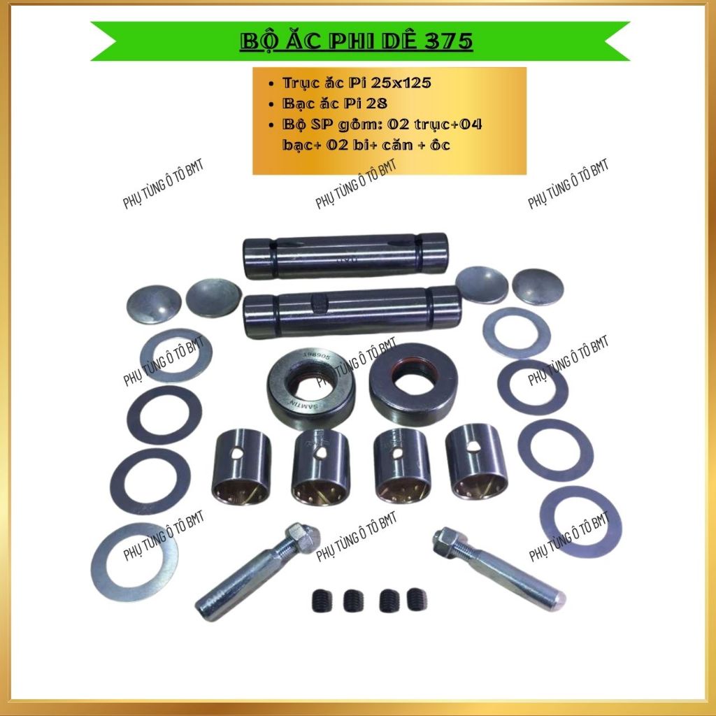 Bộ Ắc Phi Dê, Bộ Ắc Phi Nhê (Trục Đứng) Xe Foton 1 Tấn, thân 25, Dài L125mm.