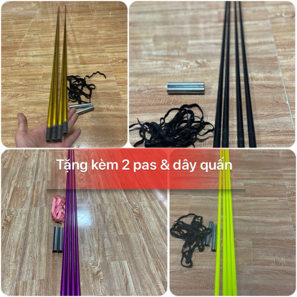 Xả kho 4 nan cacbon làm diều - 4 màu lựa chọn- tặng kèm 2 bát inox và dây quấn