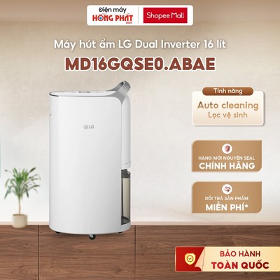 Máy hút ẩm LG Dual Inverter 16L MD16GQSE0.ABAE Màu trắng [GIAO TOÀN QUỐC]