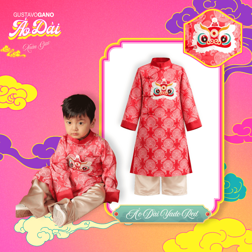 Áo dài cho bé Gustavo