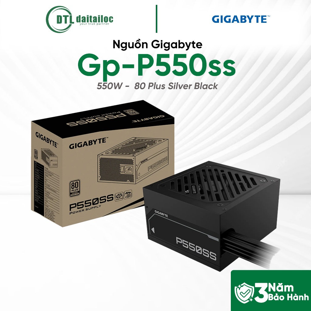 Nguồn Gigabyte Gp-P550ss 550w 80 Plus Silver Black | Chính Hãng | Bảo Hành 36 Tháng