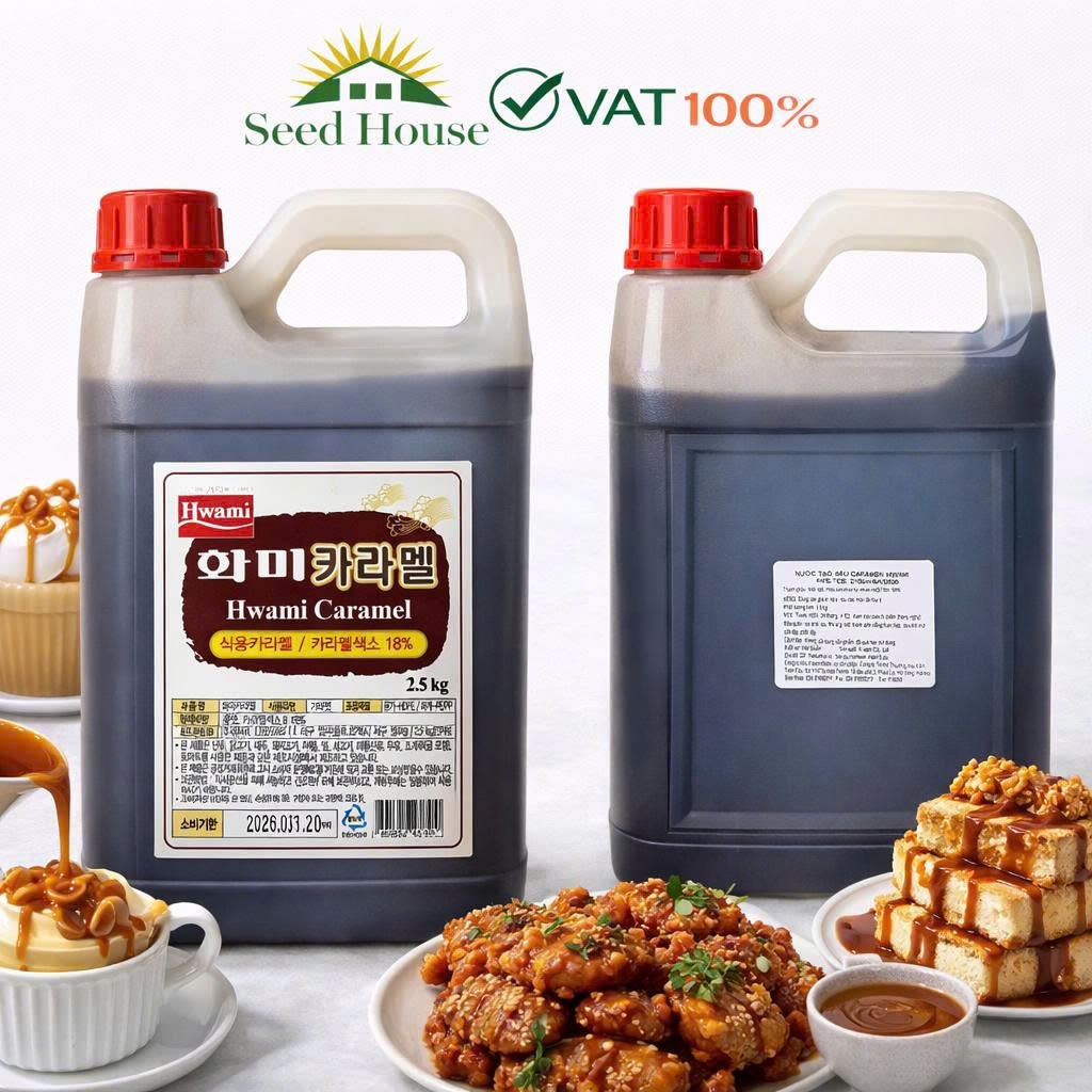 Nước Tạo Màu Caramen (Nước Màu Caramel) Hwami Hàn Quốc Can 2.5kg / 화미)카라멜