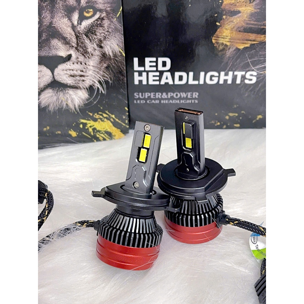 SENLIPS Đèn pha siêu sáng công suất P80 Red 80W LED  H4 / H11/ H7 / 9005 / 9006