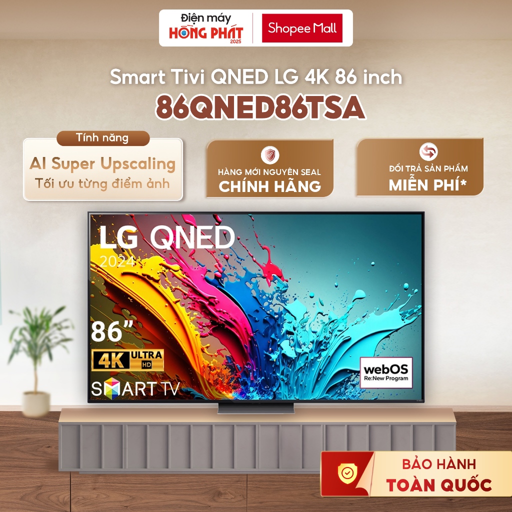Smart Tivi QNED LG 4K 86 Inch - 86QNED86TSA [Giao-Lắp HCM]