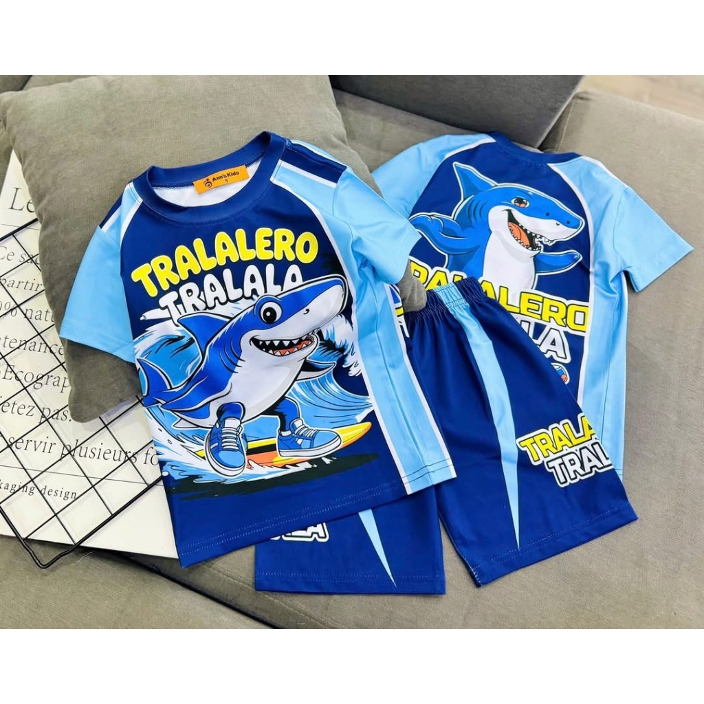 [8-40Kg] Đồ bộ bé trai in hình siêu nhân người nhện 3D HOT TREND chất vải dày mịn thoáng mát được các bé yêu thích BTM05