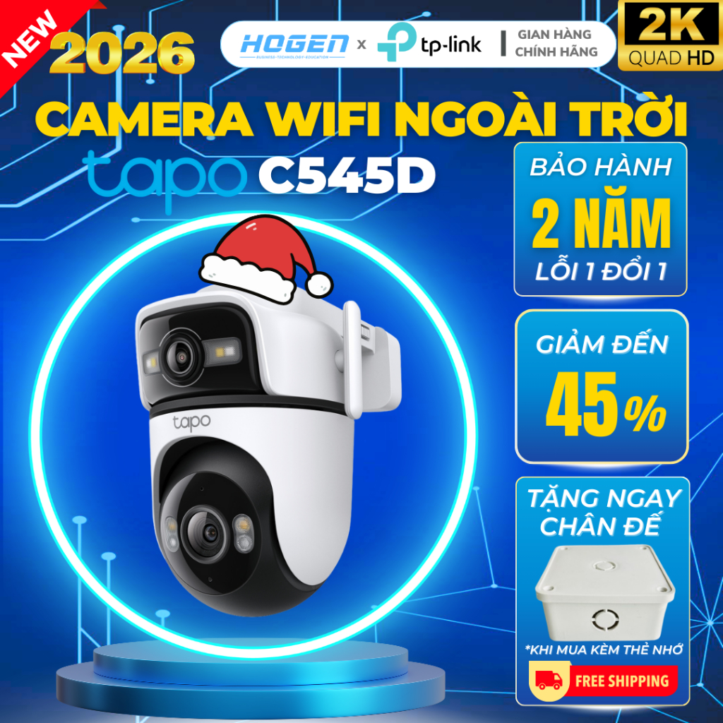 Camera WIFI Ngoài Trời Tp-link Tapbo C545D, C310, C520WS, C320WS, Camera 2 Mắt, Tính Năng AI,BH 12TH