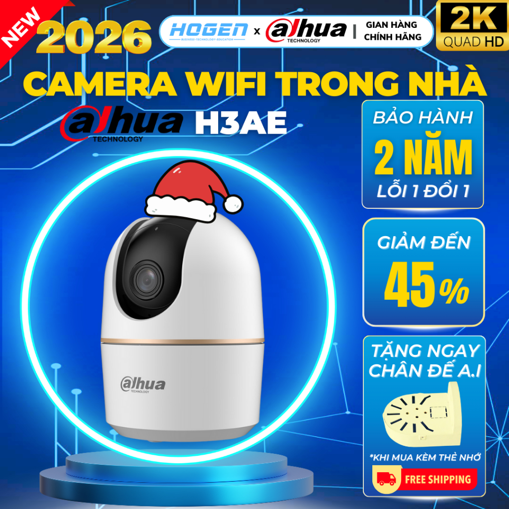 Camera IP Wifi Dahua Trong Nhà Hero A1 H3AE/H5AE, Quay 360, Đàm Thoại 2 Chiều, Hồng Ngoại Ban Đêm