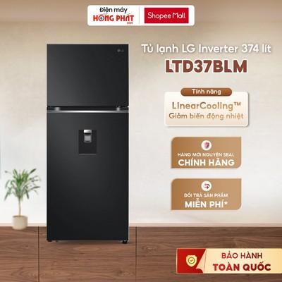 Tủ Lạnh LG Ngăn Đá Trên Smart Inverter™ 374L Màu Đen LTD37BLM [GIAO TOÀN QUỐC]