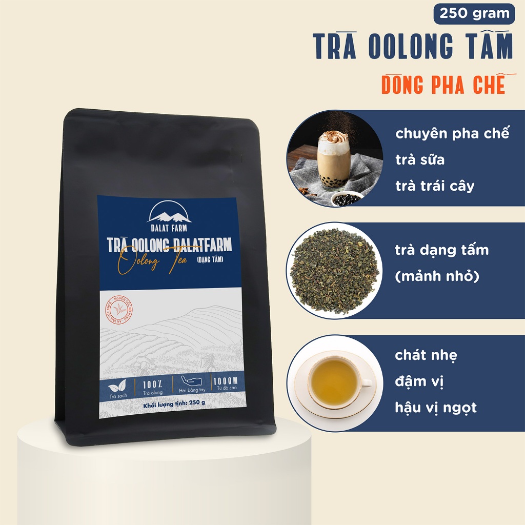 Trà Oolong Tấm Dalat Farm - Túi 250g
