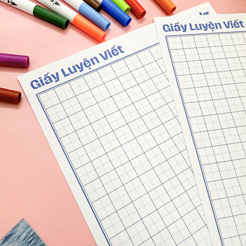 Giấy Luyện Viết Tiếng Trung, Tiếng Hàn, Tiếng Nhật 2 Mặt Mcbooks