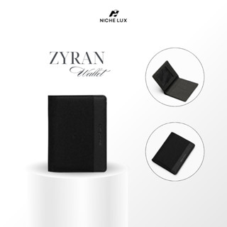 Ví Đứng Vải Phối Da PU ZYRAN WALLET Nam Nữ Bóp Đựng Tiền Thẻ Nhiều Ngăn Polyester | NICHE LUXURY