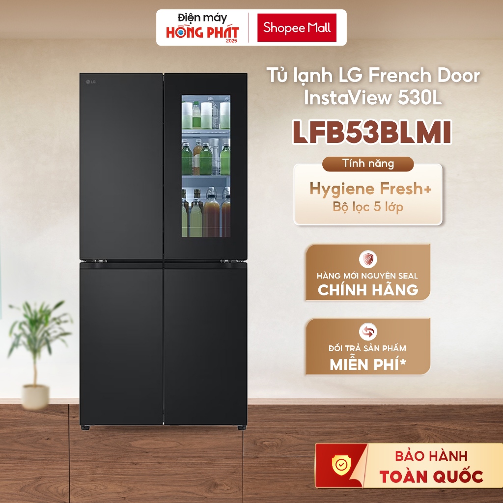 Tủ Lạnh LG French Door InstaView™ 530L Màu Đen - LFB53BLMI [FREESHIP HCM]