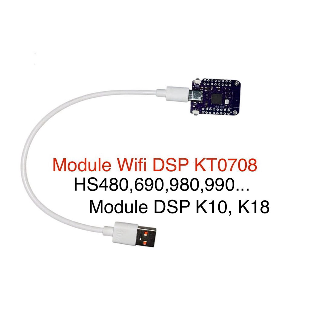 Kit DSP chỉnh phần mềm mạch loa kéo Chip KT0708, MV silicon