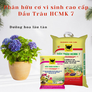 (Combo 2 gói) Phân hữu cơ vi sinh cao cấp Đầu Trâu HCMK7 (gói 1kg)  - (Vườn Sài Gòn)