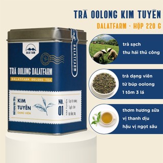Trà oolong kim tuyên dalatfarm - hộp 220 g