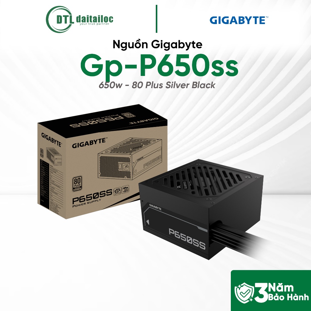 Nguồn Gigabyte Gp-P650ss 650w 80 Plus Silver Black | Chính Hãng | Bảo Hành 36 Tháng