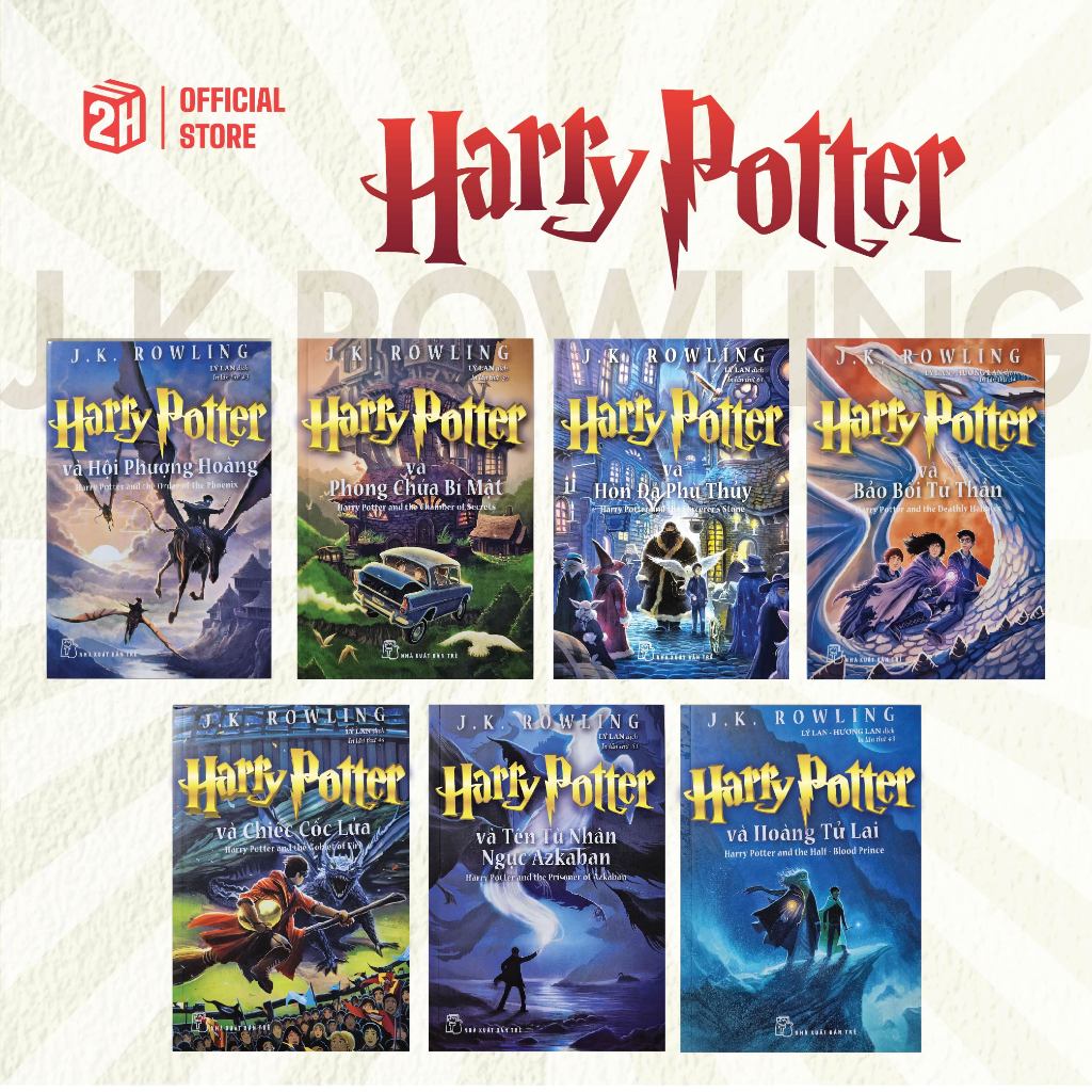 Sách Harry Potter trọn bộ, truyện Harry Potter lẻ tùy trọn 8 tập, dịch giả Lý Lan - 2H Books