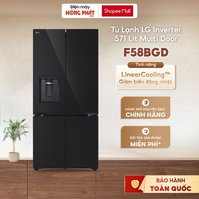 Tủ Lạnh LG Inverter 571 Lít Multi Door F58BGD - Luồng Khí Lạnh Đa Chiều Multi Air Flow [FREESHIP HCM]