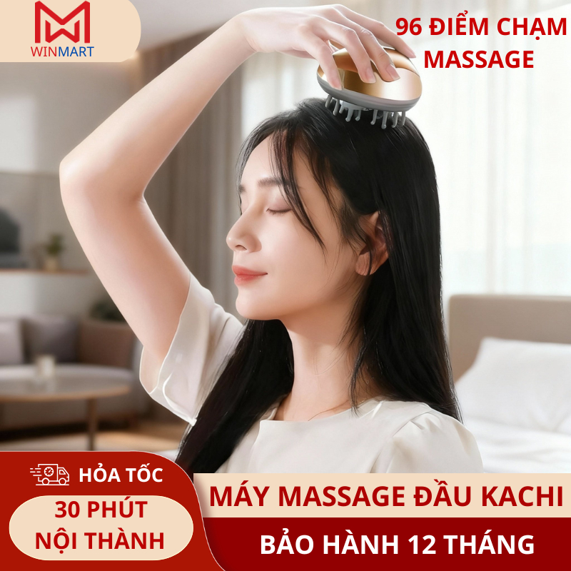 Máy Massage Đầu Không Dây Kachi MK399 - 3 Chế Độ Massage - Giảm Đau Đầu - Nhỏ Gọn