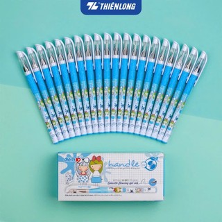 (Chính Hãng )Bút Gel Thiên Long Handel TP-GEL01 ngòi 0.5mm mực nước nét đậm đều màu viết êm Không Xóa Được