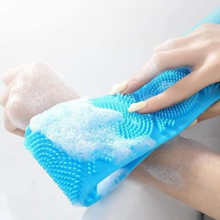 Dây Chà Lưng 2 Mặt Bằng Silicone Có Hạt Massage