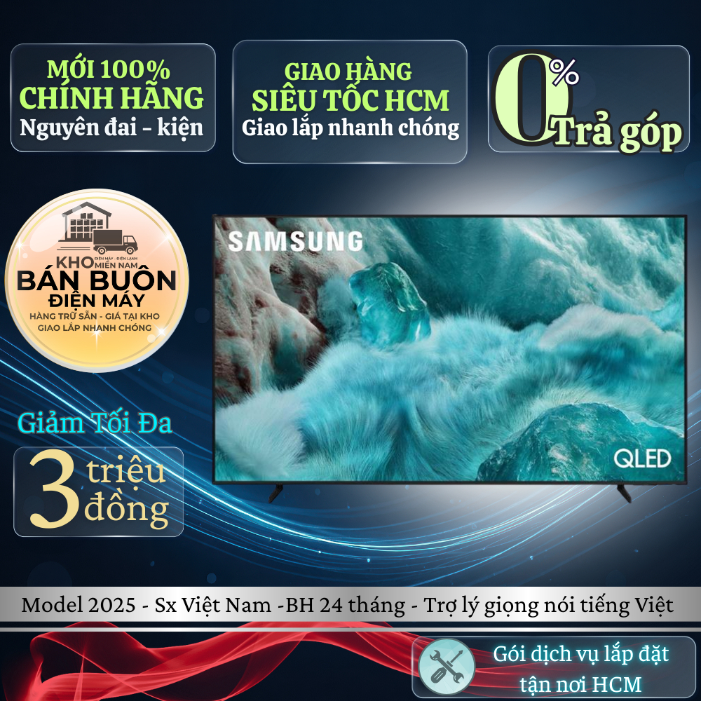 Smart Tivi Samsung 43 - 75 inch QLED 4K Q7F 2025 (43Q7F, 50Q7F, 55Q7F, 65Q7F, 75Q7F)