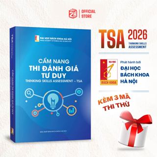 Sách Cẩm nang Thi Đánh giá Tư Duy TB Mới, Kèm 3 Mã Thi Thử, Sách TSA Đại học Bách Khoa HN - 2H Books