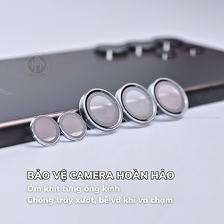 Kính Cường Lực Bảo Vệ Camera sau điện thoại Samsung S24 Ultra Viền Mỏng Có Khung Trợ Dán hãng KUZOOM