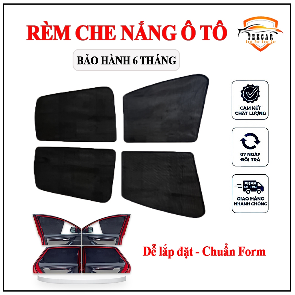 Rèm che nắng ô tô bộ 4 tấm chống nắng, chống tia UV cho xe hơi