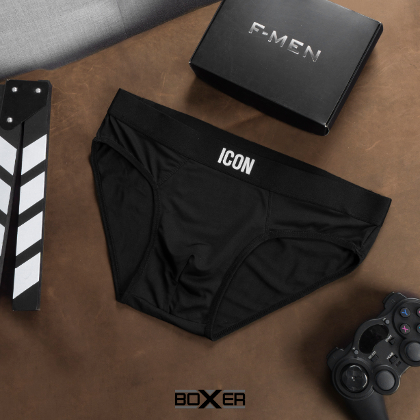 Quần sịp nam, quần lót nam tam giác họa tiết icon cao cấp chất thun lạnh kháng khuẩn co giãn 4 chiều -BX3