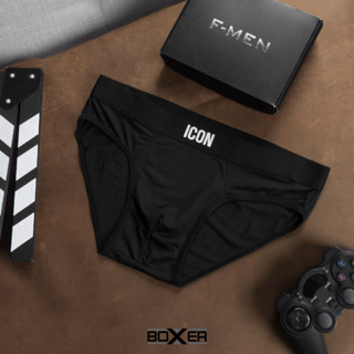 Quần sịp nam, quần lót nam tam giác họa tiết icon cao cấp chất thun lạnh kháng khuẩn co giãn 4 chiều -BX3