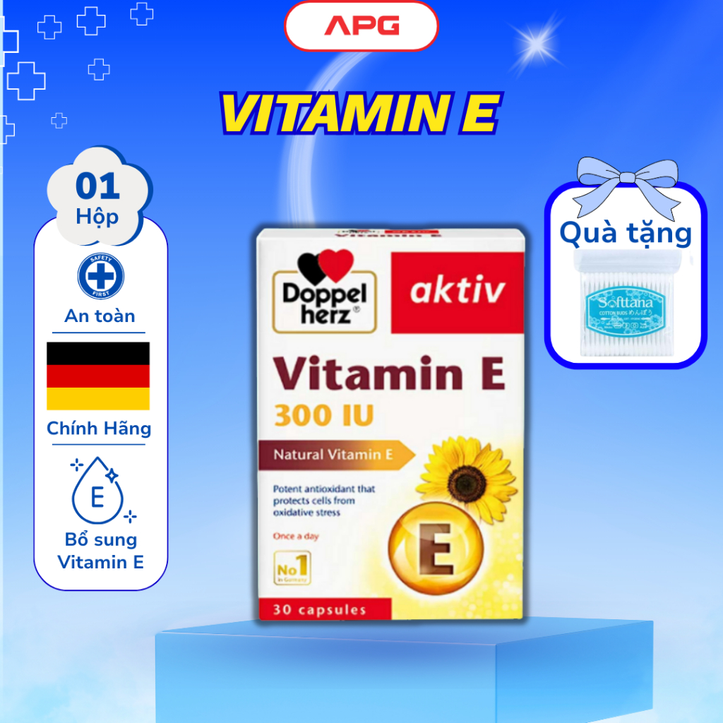 Aktiv Vitamin E Doppelherz – Viên Uống Bổ Sung Vitamin E, Đẹp Da, Chống Oxy Hóa