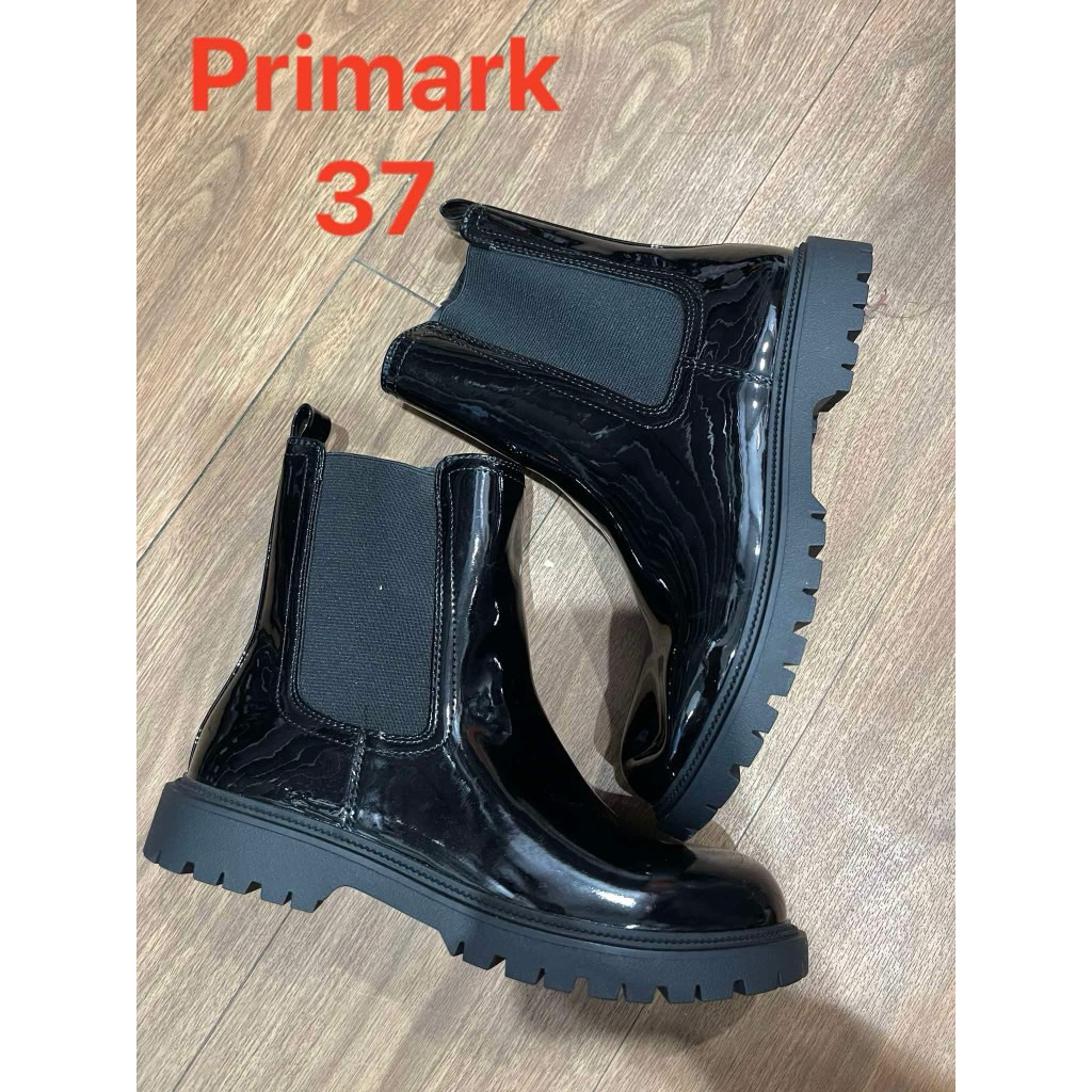Giày boot nữ cổ ngắn xuất Mỹ chính hãng Primark - boot nữ da bóng siêu mềm đế êm cổ thun ôm chân cao