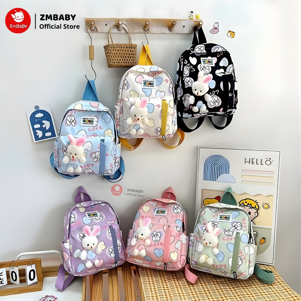 Balo Mầm Non Vải Cho Bé 2–5 Tuổi ZM BABY BLV2-826 In Hình Sắc Nét