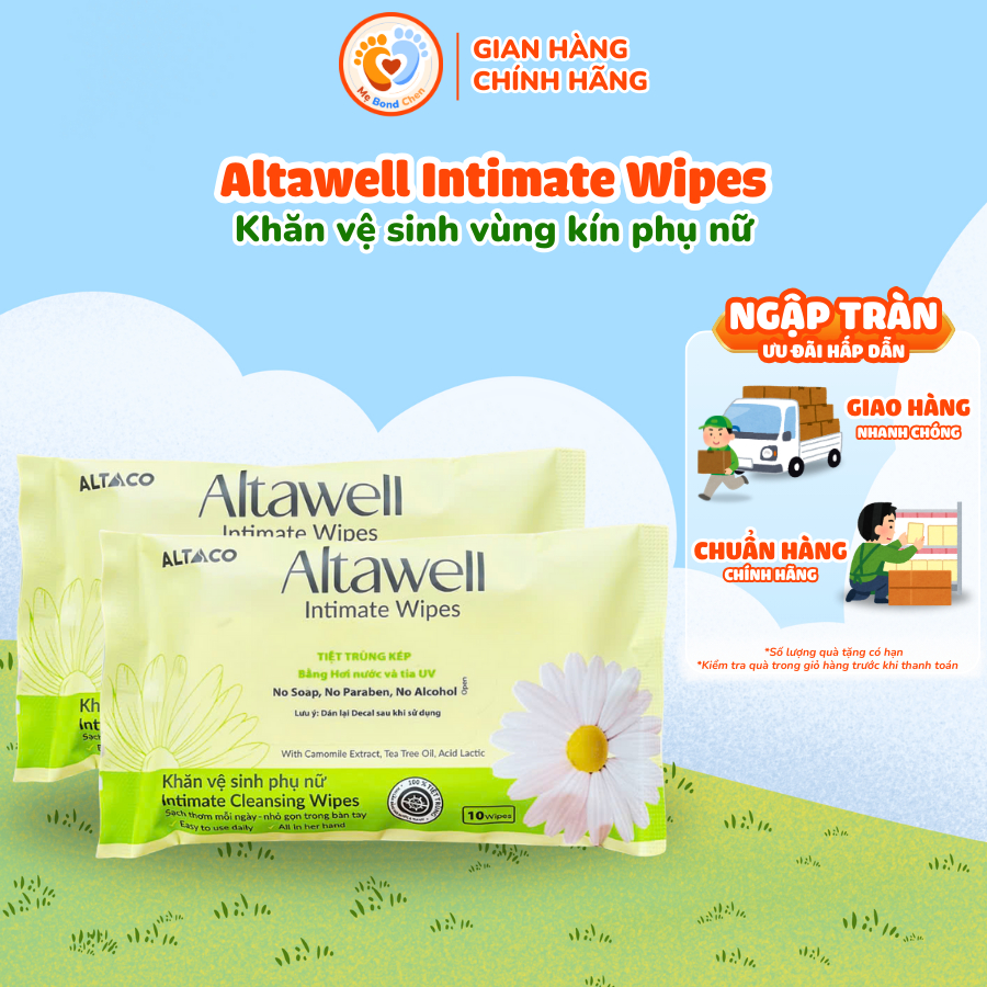 Gói Khăn Vệ Sinh Phụ Nữ Altawell 10 Tờ