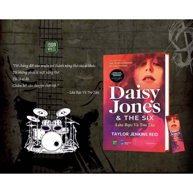 Sách Văn Học Novel - Daisy Jones & The Six - Lửa Rực Và Tro Tàn - 1980books