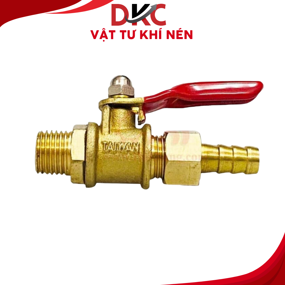 Van Bi Tay Gạt Đồng - Van Bi Đồng Tay Nhỏ -  Van Bi Đồng Tay Gạt Ren Ngoài Ra Đuôi Chuột