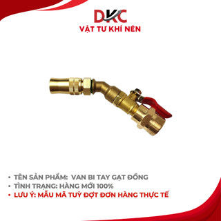 Van Bi Tay Gạt Đồng - Van Bi Đồng Tay Nhỏ -  Van Bi Đồng Tay Gạt Ren Ngoài Ra Đuôi Chuột