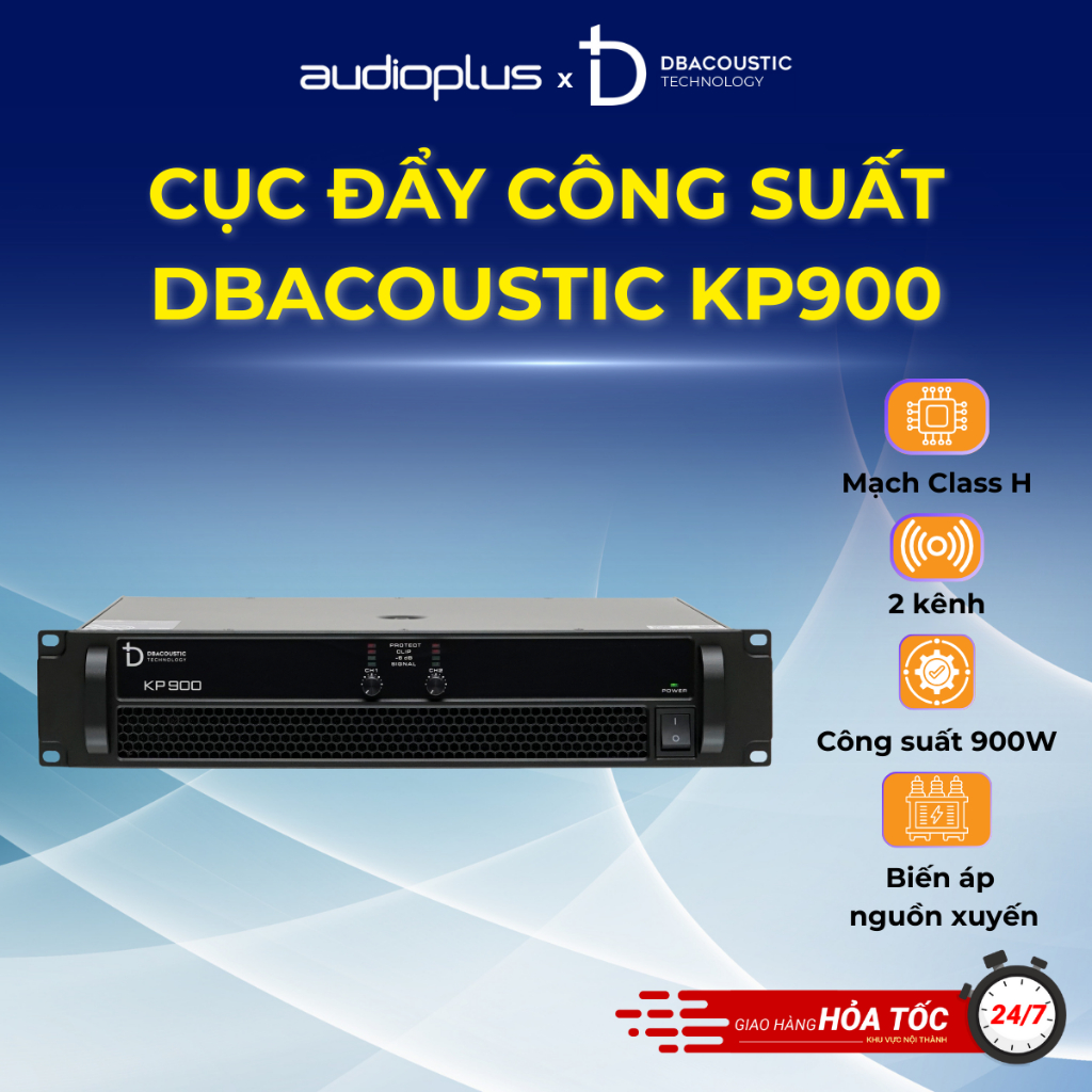 Cục đẩy công suất DBAcoustic KP900 – 2 kênh - Class H - 900W/kênh - Chính hãng - BH 12 tháng