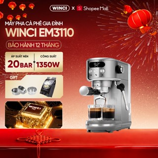 [Bao Gồm VAT] Máy pha cà phê Espresso, Capuchino, Latte Winci EM3110, bảo hành 12 tháng