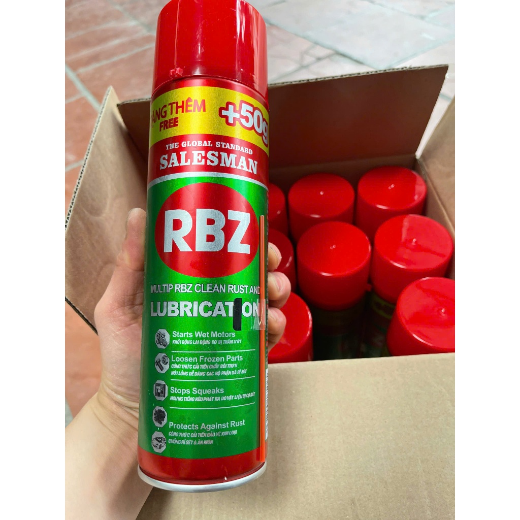 Chai Xịt Chống Rỉ Sét RBZ loại to 450ml Hàng Chất Lượng