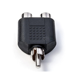 Rắc chia AV từ 1 ra 2 - Jack màu đen chia 1 đầu hoa sen đực ra 2 đầu hoa sen cái