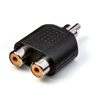 Rắc chia AV từ 1 ra 2 - Jack màu đen chia 1 đầu hoa sen đực ra 2 đầu hoa sen cái