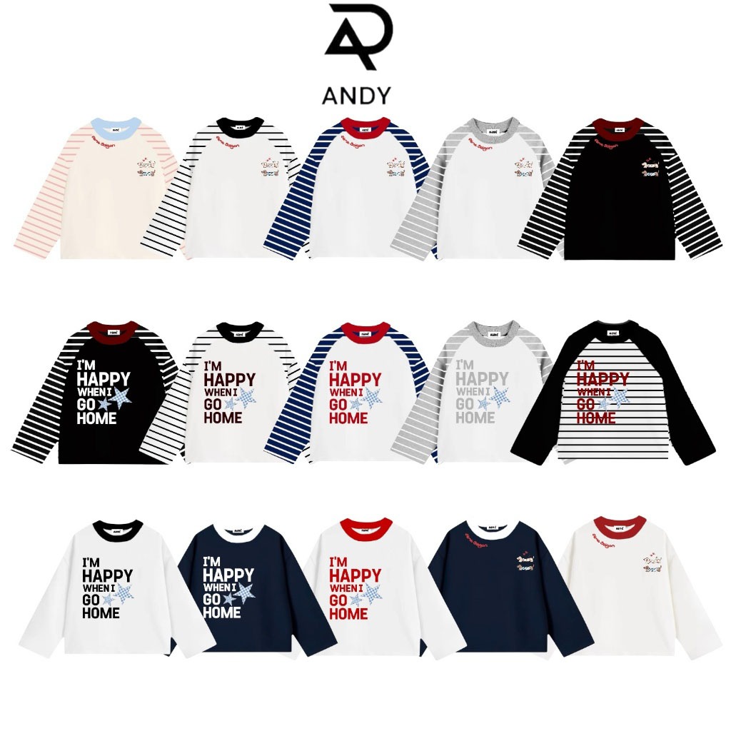(MỚI VỀ) Aimesaigon Áo Thun Tay Dài kẻ sọc, Áo Thu Đông Raglan kẻ sọc Long Sleeve Boxy Cổ Tròn Unise