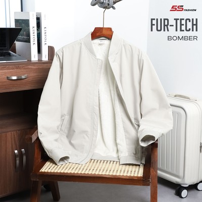 Áo Khoác Bomber Nam B-FurTech 5S FASHION Lót Lông Dày Dặn, Ấm Áp, Thiết Kế Basic Dễ Mặc M0AKB25013