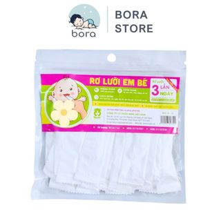 Gạc rơ lưỡi Mipbi khô túi 30 chiếc an toàn cho bé sơ sinh