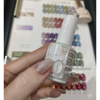 Gel nhũ vụn tuyết trắng ánh VÀNG GL.86 thuỷ tinh nền trong glue