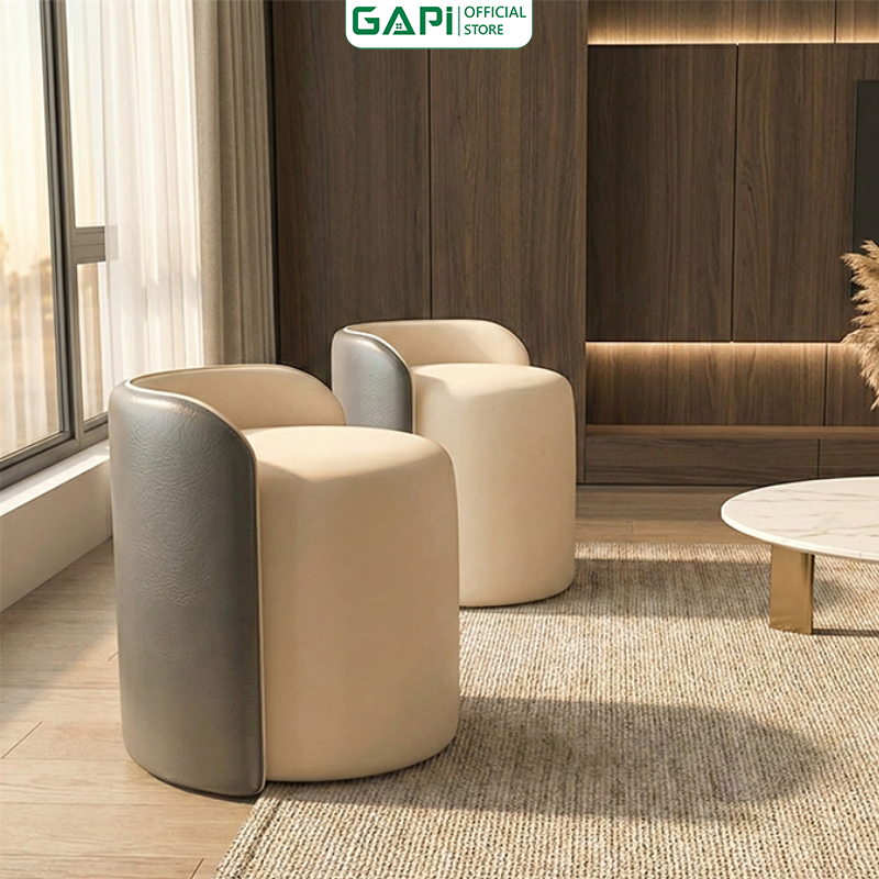 Ghế đôn da cao cấp thiết kế sang trọng, tinh tế, hiện đại  - GC51